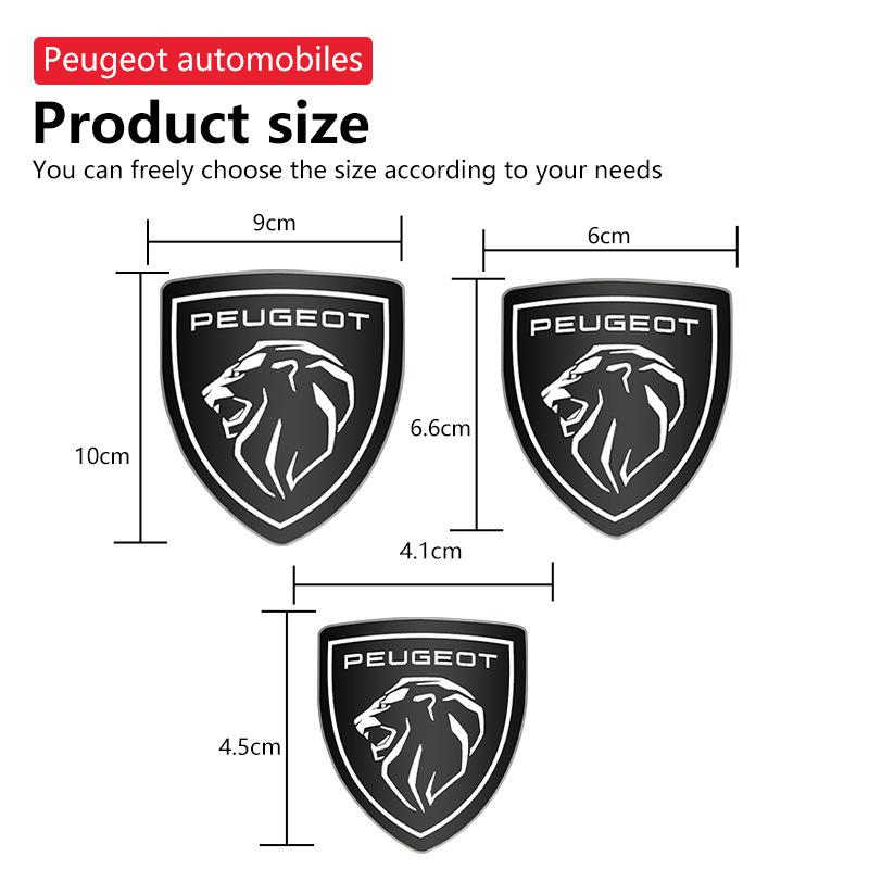 3D Metal Car Front Hood Badge Auto Grill Emblem Logo Grille Decal for Peugeot 508 y 4008 5008 3008 308 408 Car Styling Accessories