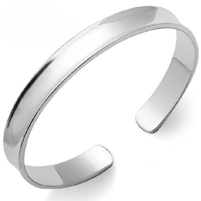 Koreanische Ausgabe Mode versilbertes Armband für Damen Imitationssilberarmband Damen konkaves glattes Armband