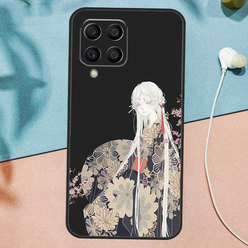 

Japanese Art Kimono Tattoo Case For Samsung Galaxy M31 M11 M21 M14 M34 M54 M12 M32 M52 M15 M13 M16 M36 M56 M53 M35 M55 Samsung M32 4G