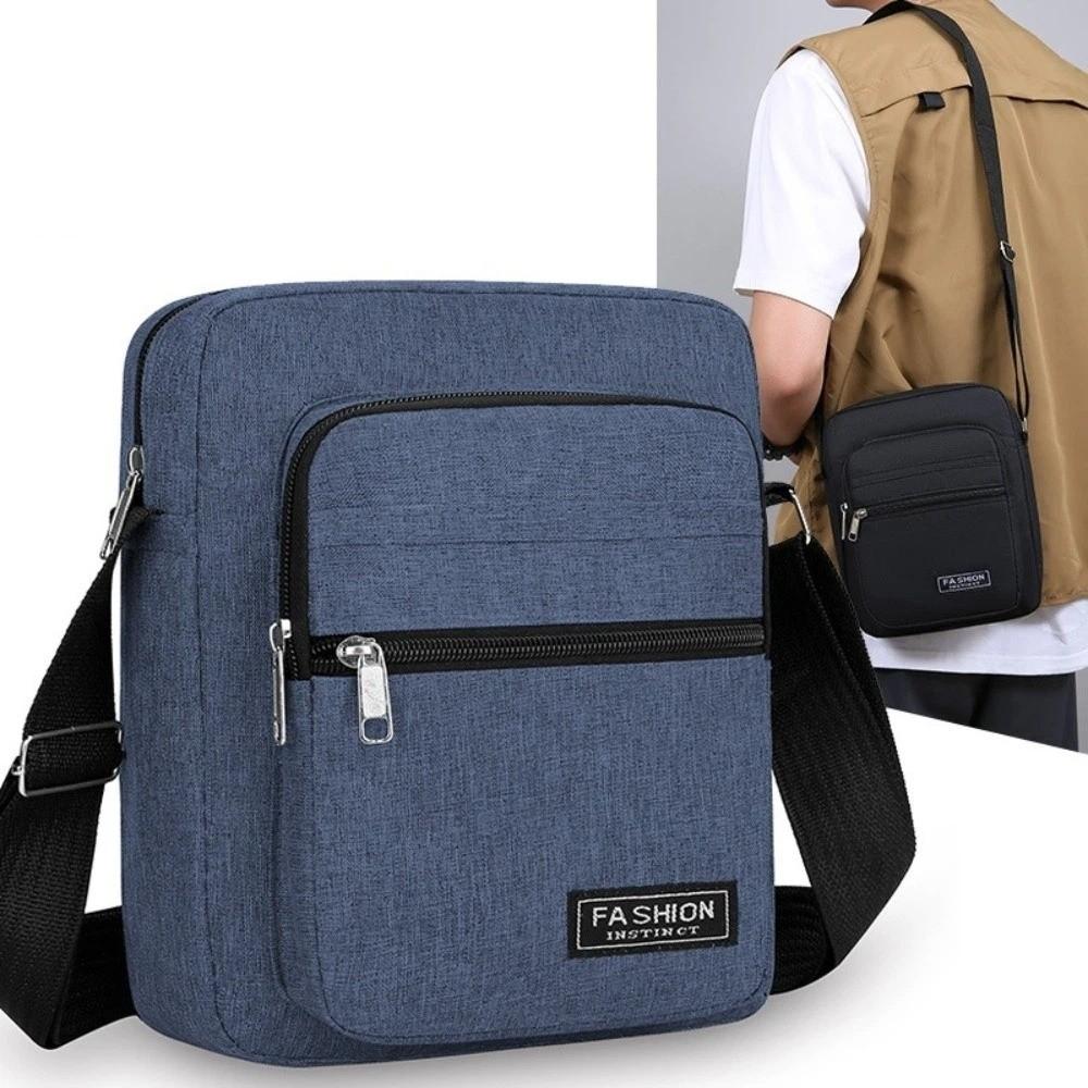 Casual Large Crossbody Bag Oxford Grey Messenger Satchel Shoulder Bag Men