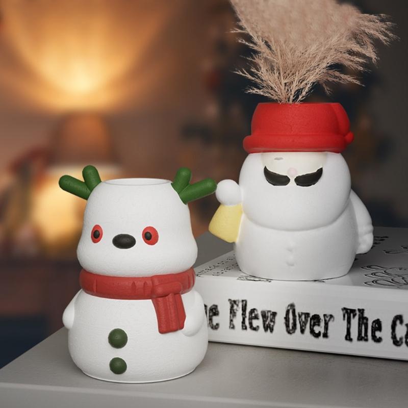 Weihnachts Elch Glocken Gips Silikonformen Aufbewahrungsbox Form zum Herstellen von Sukkulenten Pflanztopf Blumentopf Kerzenhalter