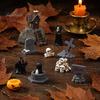 Halloween Aquarium Ornaments Miniature Resin Ornaments, Micro Landscape Desktop Decor, Horror Party Table Decor Scene Accessories for Fish Tank