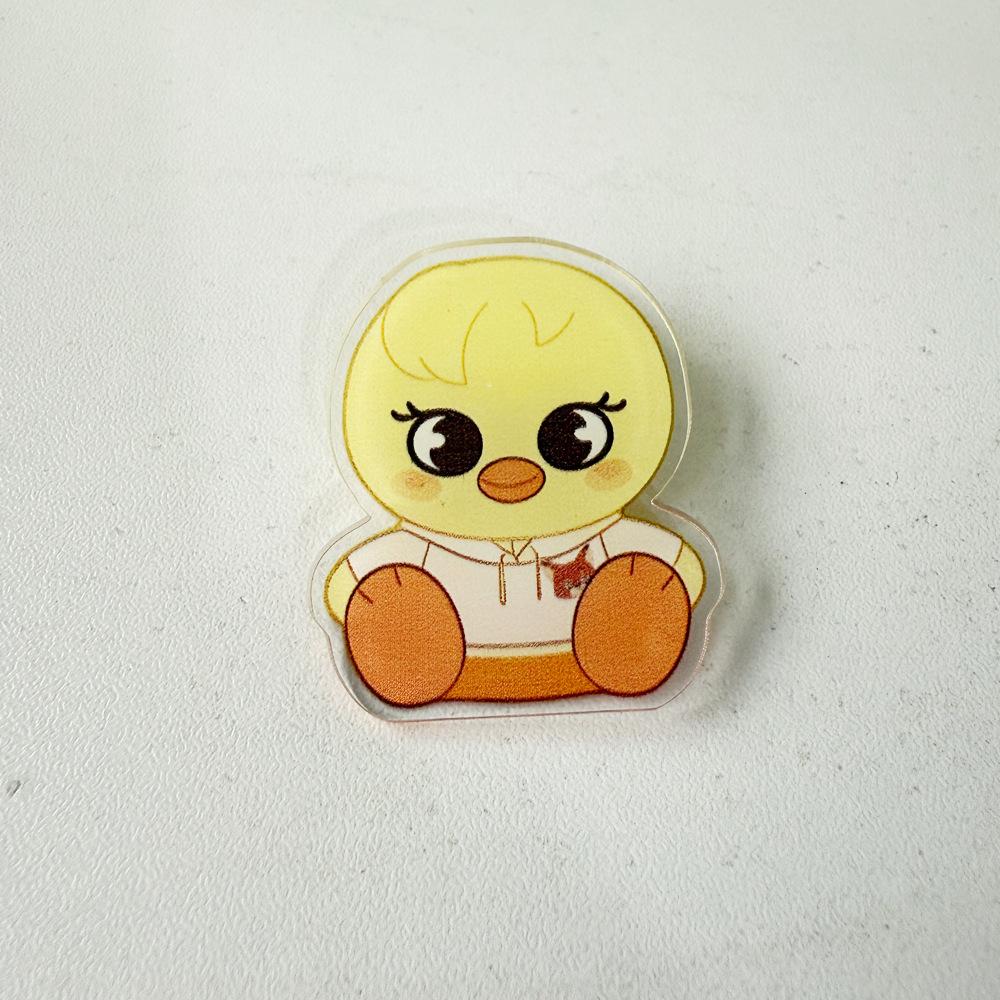 New Straykids Cartoon Acrylic Brooch Skzoo Peripheral Huang Xuanchen, Li Longfu, Han Zhicheng Acrylic Brooch Pin Xz-37