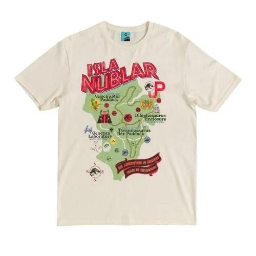 Jurassic Park Unisex Adult Isla Nublar Map T-Shirt