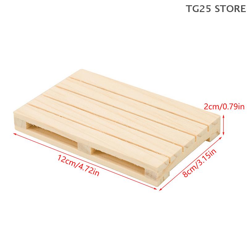 1Pcs Wood Coaster Mini Wooden Pallet Beverage Coasters Insulation Pad Cup Coaster Pot Mat