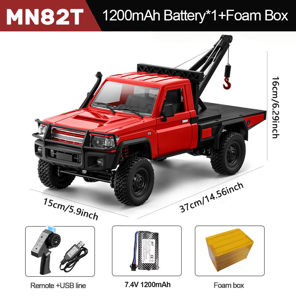 

RC Тралер MN82S 1/12 Повний Розмір RC Пікап LC79 Короткий Вантажівка 4WD Пульт Дистанційного Керування Автомобіль для Лазіння Позашляховик Іграшки для Дітей Дорослих Подарунки