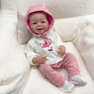 Cute 19 Inch Full Vinyl Body Reborn Dolls Vivienne Handmade High Color Painting Simulation Dolls Alive Real Life Newborn Dolls for Kids Birthday Gifts