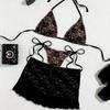 Women S Sexy Lace Multi Layer Three Piece Bikini Swimwear Set