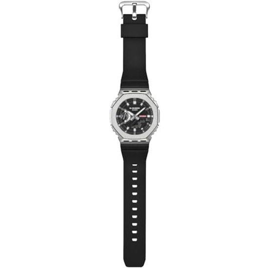 G-SHOCK GM-2100M-1A Casio Wristwatch Domestic Genuine Product Metal Covered Bezel Checkering Pattern Mens Black Silver