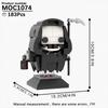 MOOXI New Halloween Horror Movie Games BrickHeadzed Children Toy MOC Brick Gift Assembly Model Kit For Adults Building Block Set