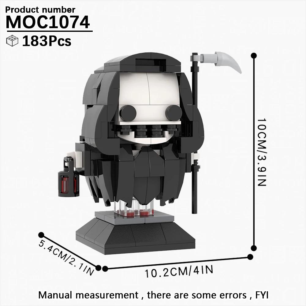MOOXI New Halloween Horror Movie Games BrickHeadzed Children Toy MOC Brick Gift Assembly Model Kit For Adults Building Block Set