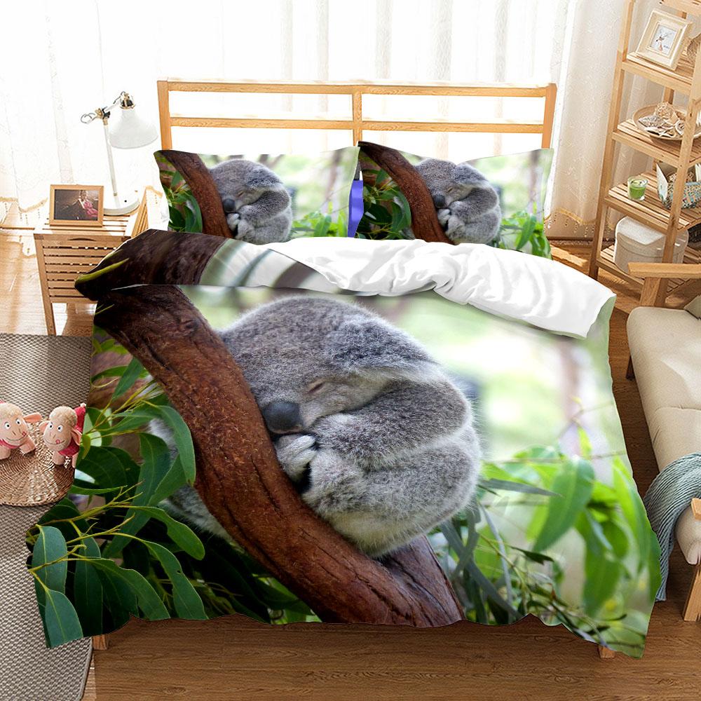 3D Editorial Leopard Duvet Cover Set Uk Single Double Queen Us Twin Full King Size Animal Bed Linen Set