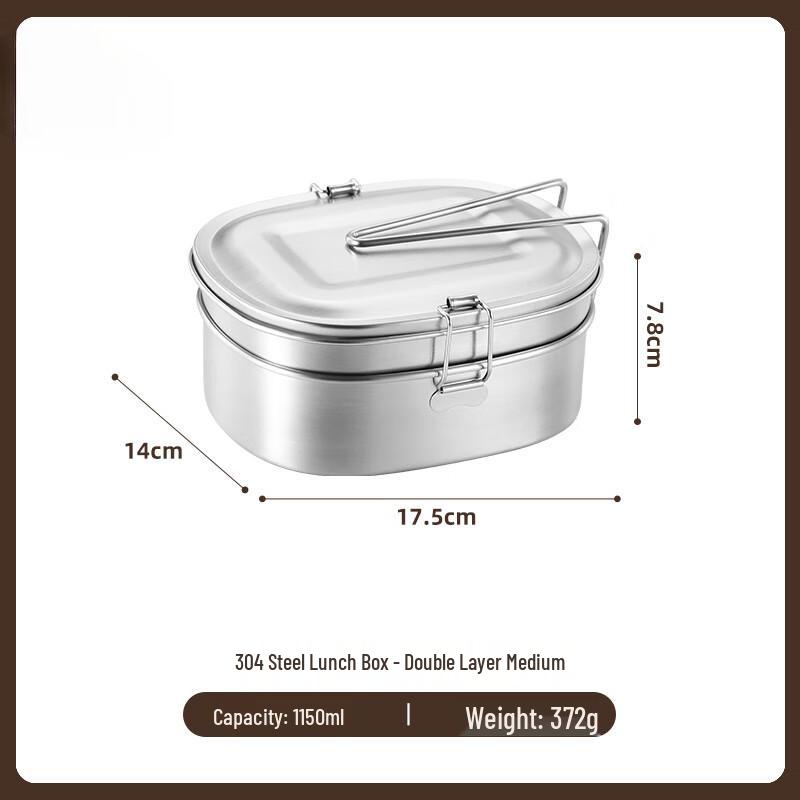 Food Grade 304 Stainless Steel Lunch Box