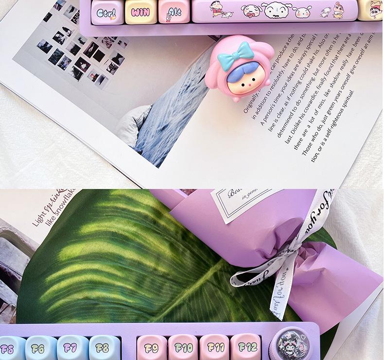 Crayon Shin-chan Cute Pink Custom PBT Keycap for Mechanical Keyboards