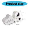 Jewellery Magnifying Glass  30 x 60 Illuminated Loupe with LED Light Jeweller's Magnifier for Diamonds Stamps