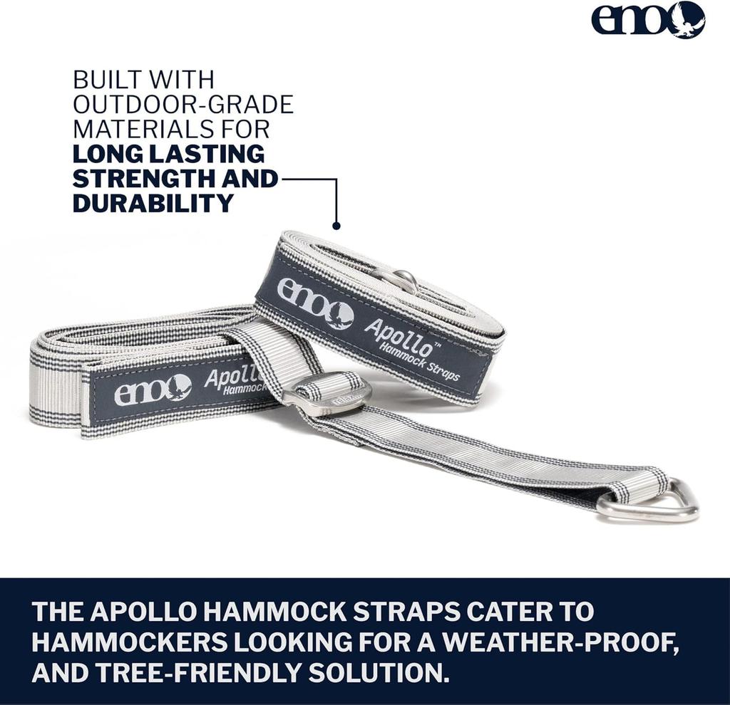 ENO Eagles Nest Outfitters Apollo Suspension System Gray/Charcoal