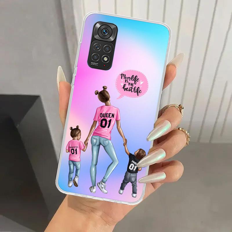 Woman Fashion Girl Super Mom Baby Phone Case for Xiaomi Redmi Note 15 14 14S 13 12S 12 Pro 11S 11 Plus 11T 11E 10S Soft Funda Pr