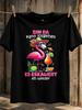 Flamingo Cocktail Es Eskaliert Tropical Bird With And Drink Colorful Party Humor Theme Unisex All Unisex All Tshirt