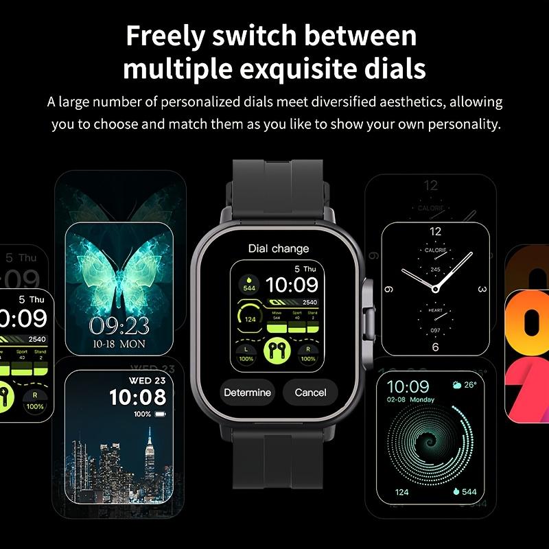 This Smartwatch Features a 2.01-Inch Square Full-Touchscreen Display Supports 2-In-1 Wireless Earphone Functionality And Offers Health Monitoring