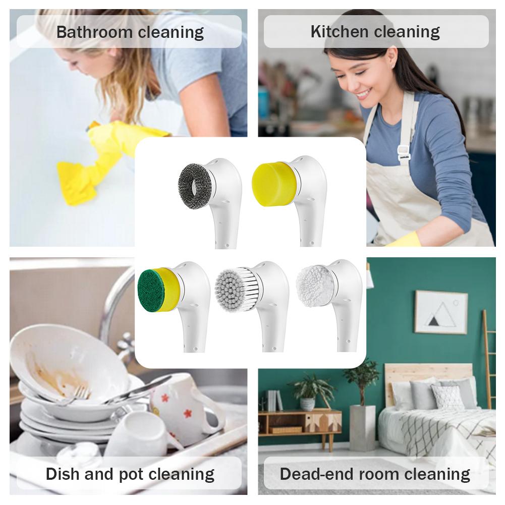 Wireless Electric Cleaning Brush Housework Kitchen Dishwashing Brush Bathtub Sink Bathroom Tile Cleaning Brushes Washing Tool