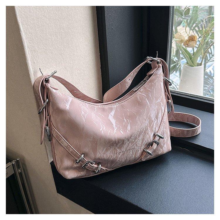 

[BXX] 2023, новая модная дизайнерская сумка через плечо для женщин, дорожная сумка контрастного цвета, повседневные модные сумки 8AB558 розовый