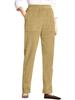 Women's Autumn/Winter Corduroy Elastic Waist Straight-Leg Pants