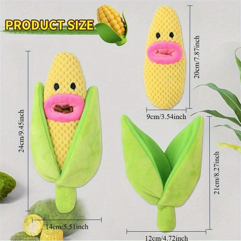 2 in 1 Cute Plush Snuffle Corn Caggabe Carrot Pet Toys Squeaky Interactive Toy for Dogs with Sound