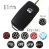 11mm Auto Sleutel Sticker Auto Bediening Sleutelhanger Embleem Accessoires Voor VW Rline R GTI Golf Polo Passat Magotan Tiguan Bora