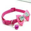 Adjustable Pets Cat Dog Collars Cute Bow Tie With Bell Pendant Necklace Fashion Necktie Safety Buckle Pet Clothing Accessoreis