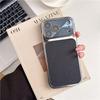 Minimalist Lychee Grain iPhone 17 Case with Large Window & Full Coverage CD Grain Lens Protection for Apple 16.