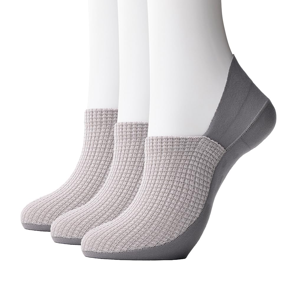 

SABRINA Foot Covers with Extra Deep Sewn Arch Support (3-Pair Set) (SQX909) сірий колір