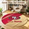 Round Rug Custom NameSan Francisco 49ers Pattern Non Slip Carpet Home Floor Decor