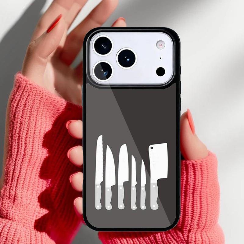 Love Baking Chef Knife soft Phone Case for iPhone 17 16 15 14 13 Pro Max Back Cover for 12 11 Pro Coque