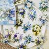 20pcs Flower Stickers Aesthetics Transparent PET Stickers DIY Scrapbook Junk Journal Decor Album Stickers