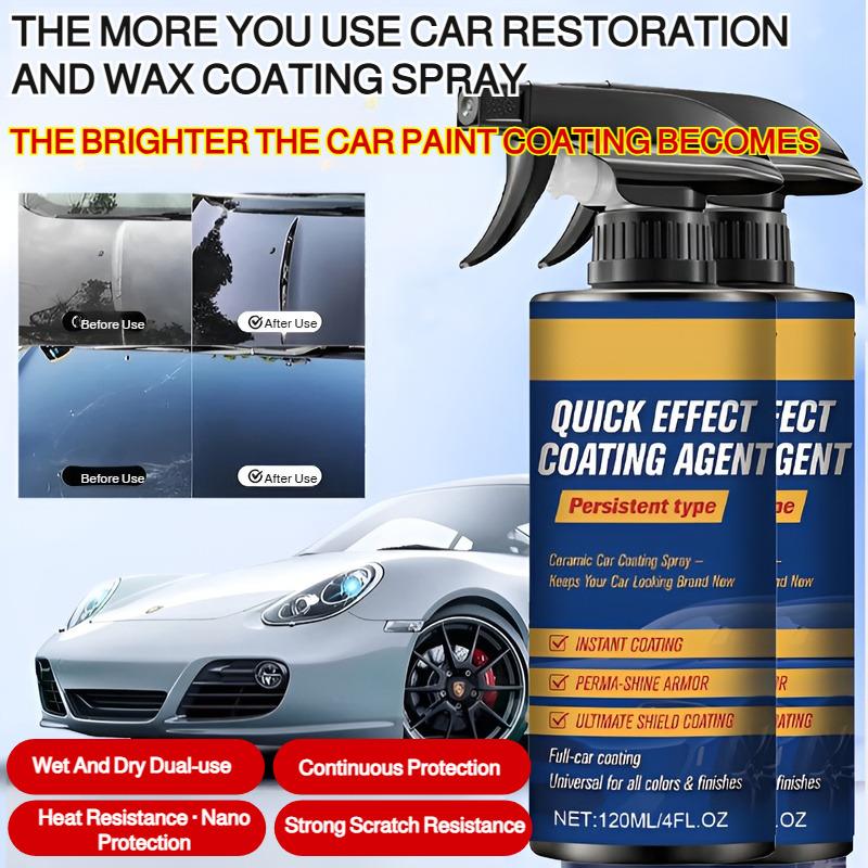 Automotive nano coating agent for ceramic paint surface restoration, long-lasting cleaning, maintenance, and dust protection.