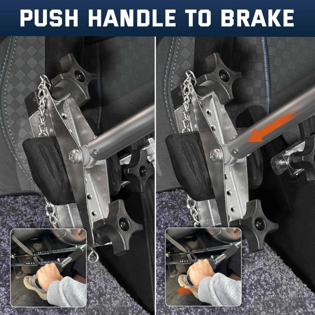 Zařízení ručního ovládání pro auto, nastavitelná délka, ruční ovládání pro řízení osob s postižením, pomocné ovládání pedálů v autě pro řidiče s postižením