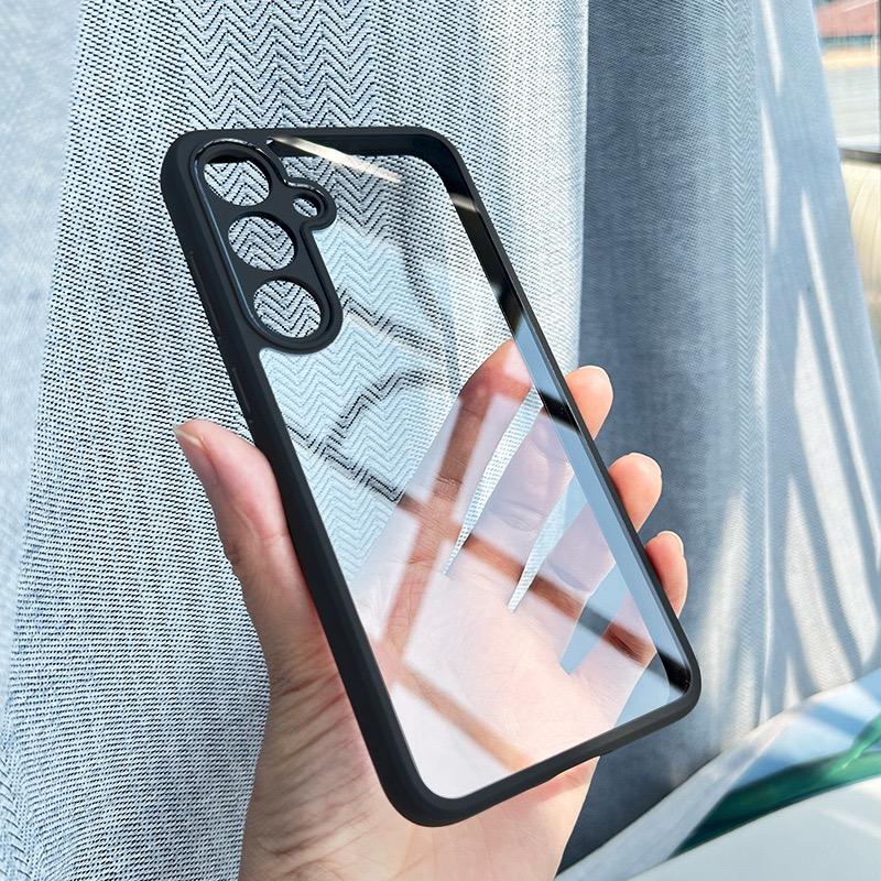 For Samsung Galaxy S25 Ultra S23 Plus S24 FE Transparent Phone Case For Galaxy A17 A07 A06 A16 A26 A36 A56 A55 A54 A35 A15 A25