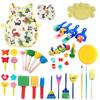 Artistic Painting Diy Set For Kids Featuring Colorful Doodle Apron And Vibrant Watercolors
