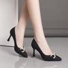 Neue Modelle ermüden die Füße nicht, professionelle Arbeit High Heels, vielseitige spitze Stilettos, elegante Strass-Pumps für Damen