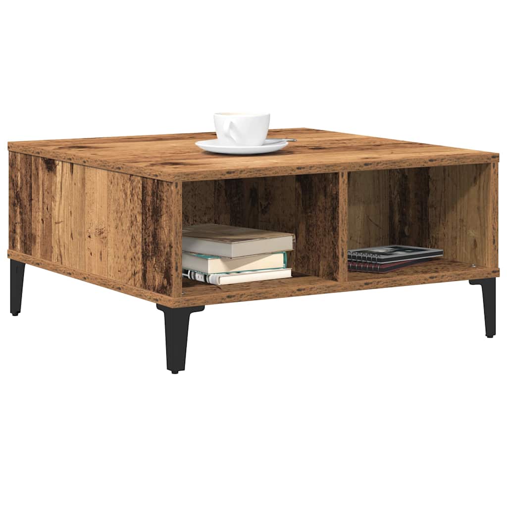 Coffee Table Reclaimed Wood Look 60 X 60 X 30 Cm