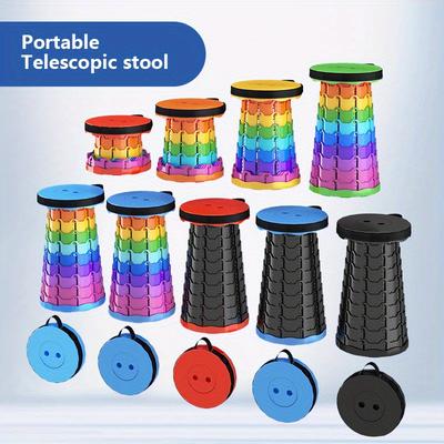Tabouret pliable amélioré et renforcé, siège pliant polyvalent pour la pêche, la maison, les voyages, l'attente en ligne, en matériau PP - petit et léger