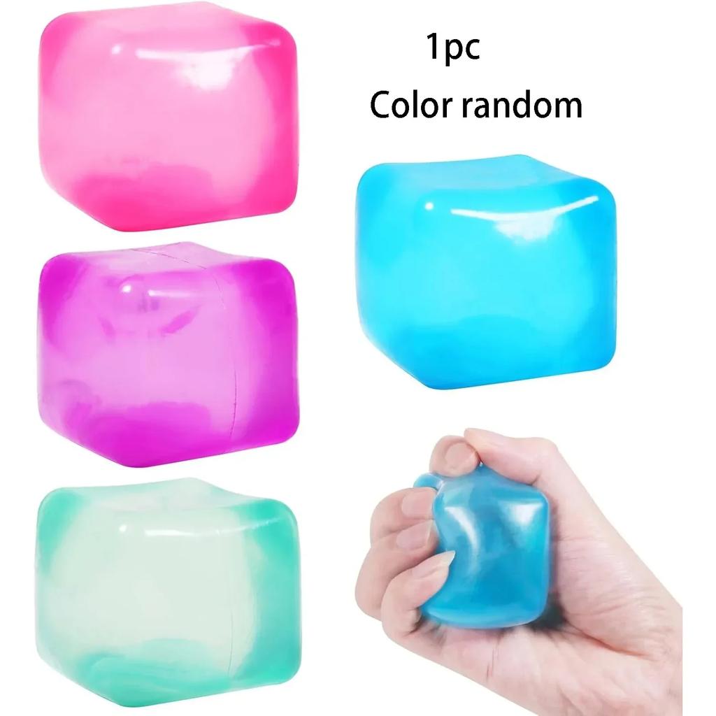 High Density Gel Ice Cube Toy Square Decompression Vent Squishy Stress Ball Squeeze Toys Stress Relief Sensory Toy Squeeze Toys