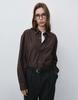 DUNST Unisex Refined Cotton Shirt_Udsh6C101_Dark Brown