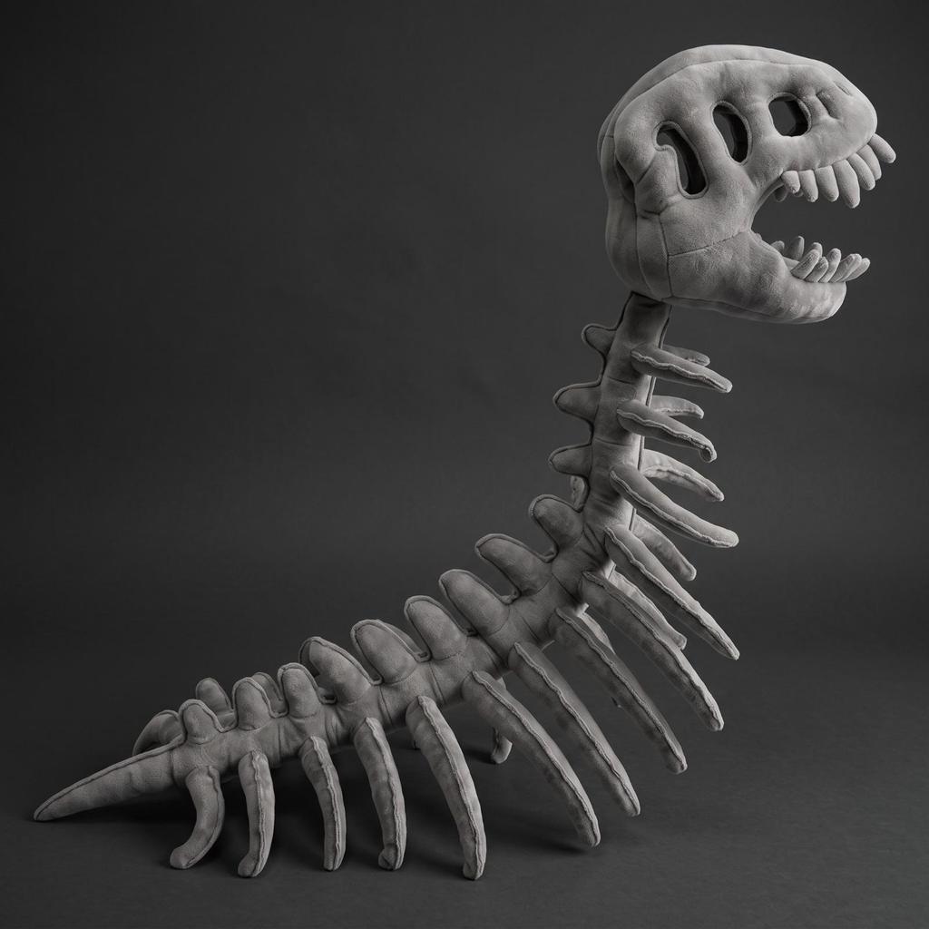 Dinosaur Skeleton Headpiece Soft Skull Huggable for Halloween