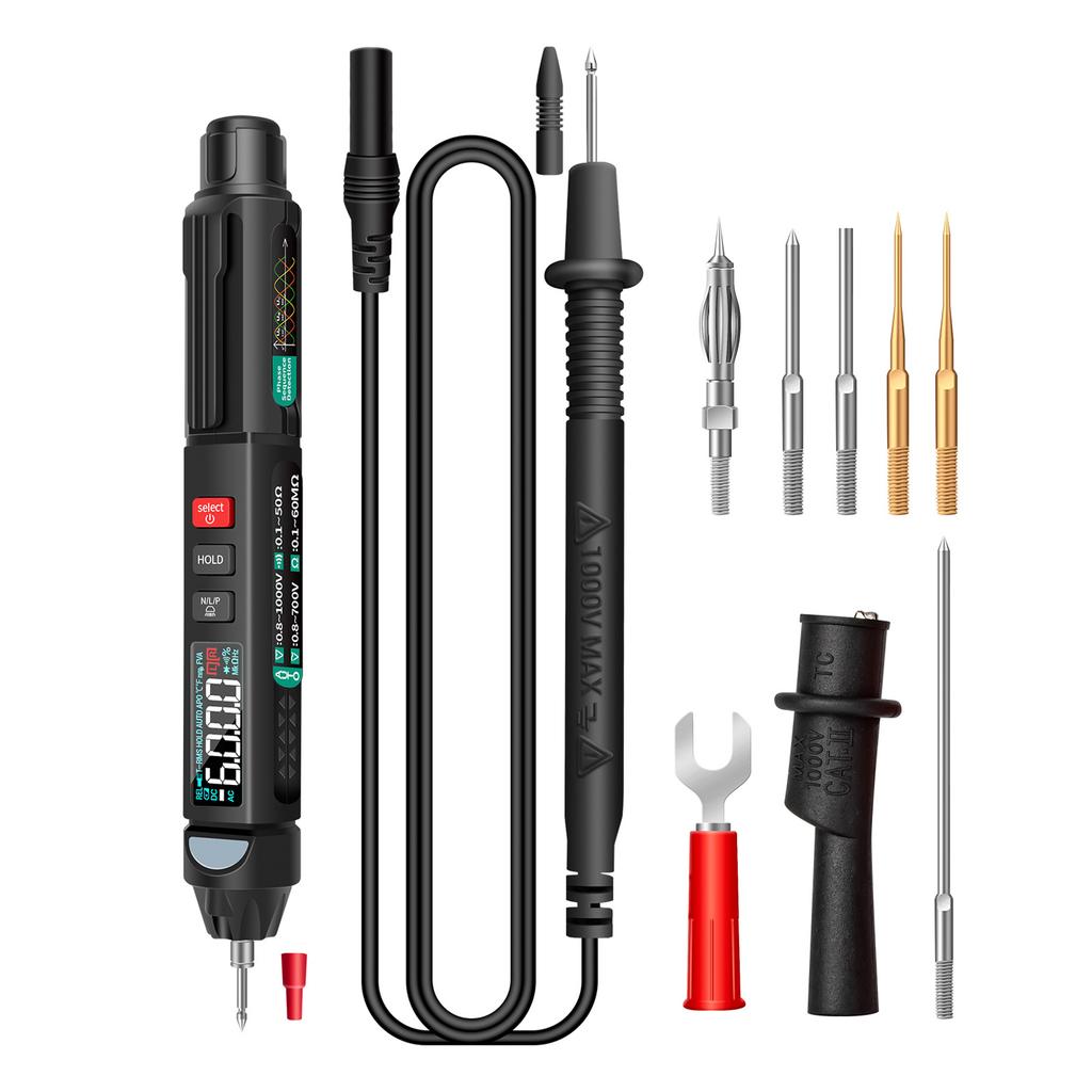 ANENG A3008 Pen Multimeter 6000 Counts Digital Multimeter Meter Tester with LCD Display Backlight Flashlight NCV Auto-off