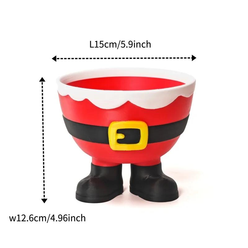 Рождественская миска Санты Санта Клаус Конфета Леденец Закуска Печенье Настольный Ящик для хранения Органайзер Миски для закусок Рождественские украшения