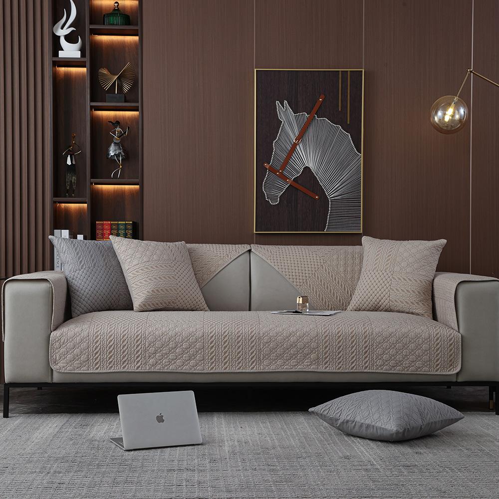 Tkaniny bawełniane Cztery pory roku Uniwersalna antypoślizgowa poduszka na sofę Nowoczesna minimalistyczna kombinacja Pokrowiec na siedzisko sofy Pokrowiec