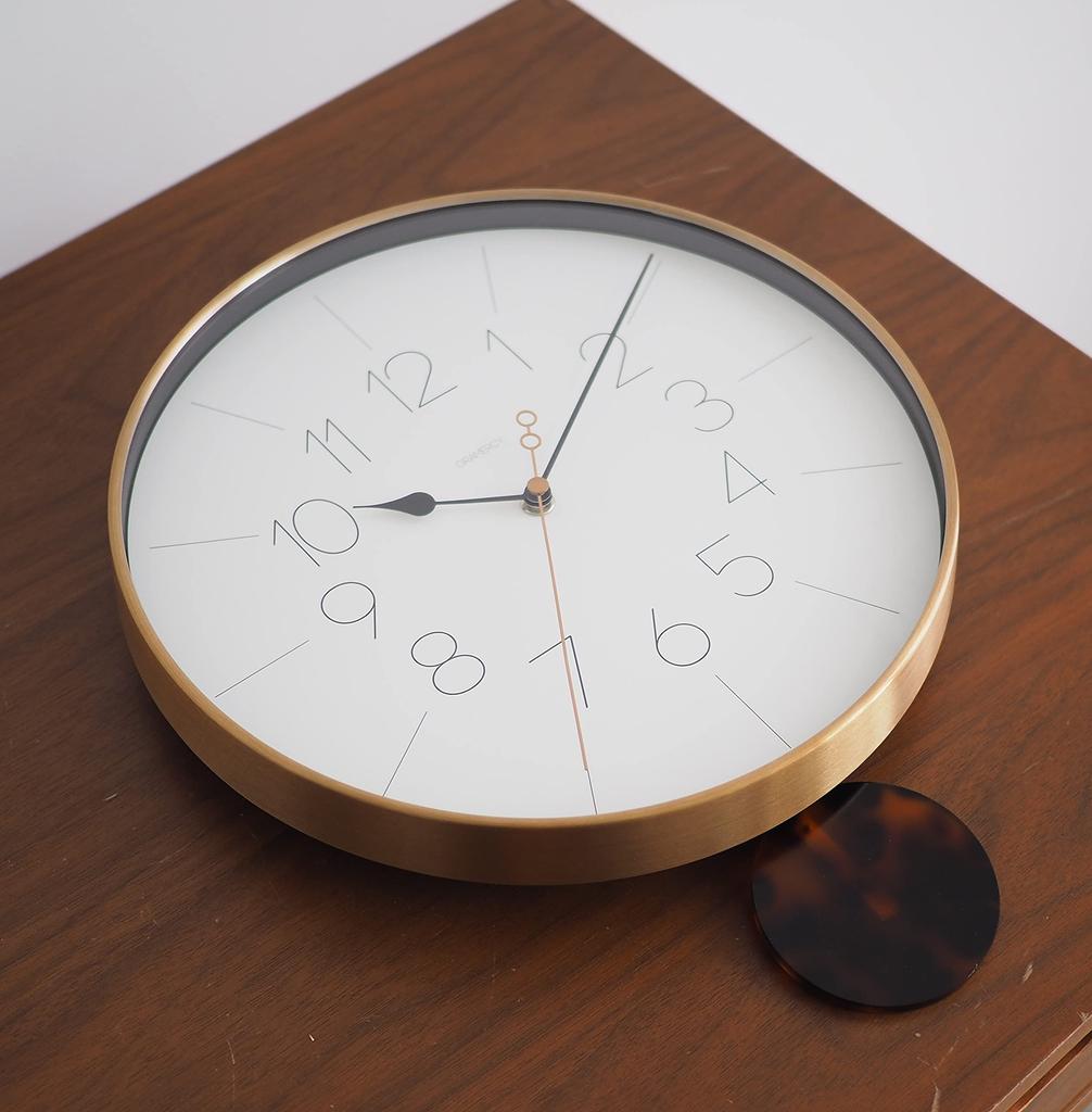 Interform Wall Clock Pendulum Clock Melois Gold Tortoiseshell W29 X H36 X CL-4093 D6.5cm