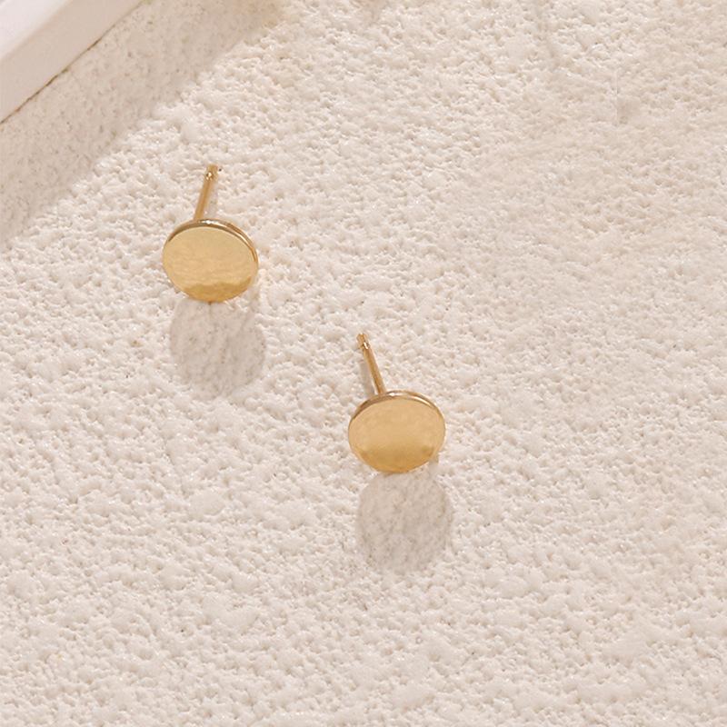 Irregular stud earrings head handmade DIY earrings accessories can be made 911 silver needle electroplating geometric accessories