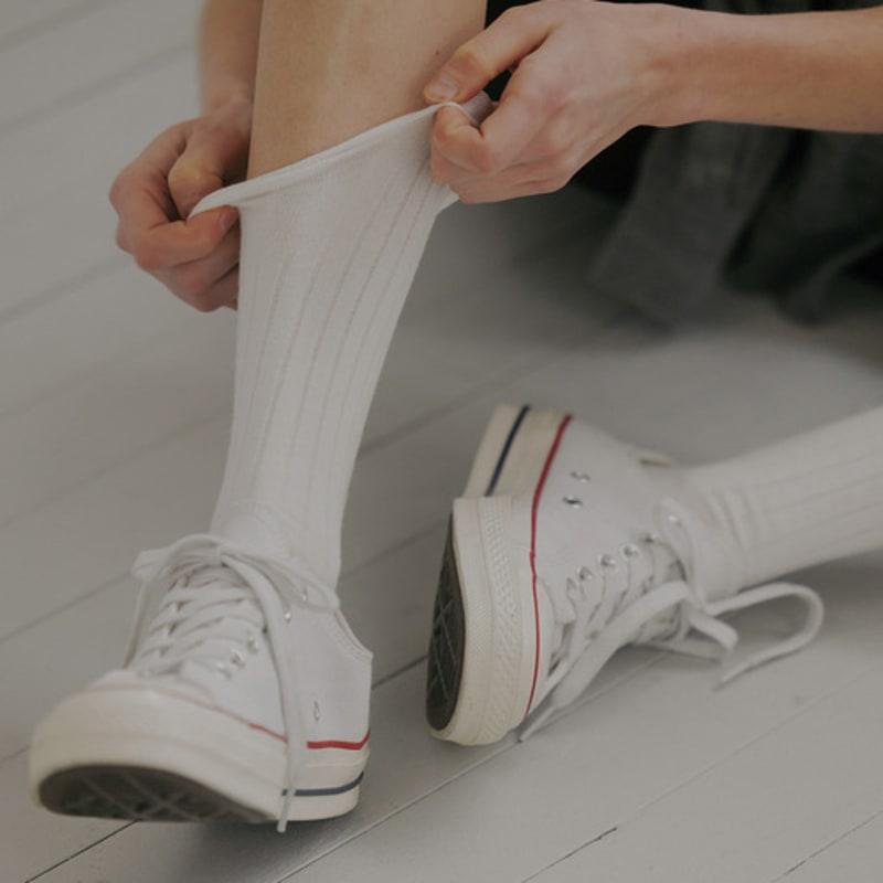 blank03 cotton rib socks (4colors)
